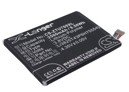 3.8V, 2500mAh, Li-Polymer Battery fits Telstra, T84, Tough Max, 9.5Wh