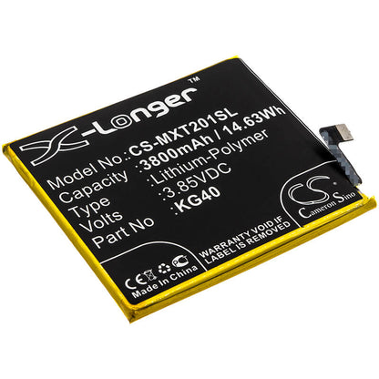 3.85V, 3800mAh, Li-Polymer Battery fits Motorola, G8 Play, Moto G Fast, 14.63Wh