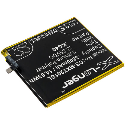 3.85V, 3800mAh, Li-Polymer Battery fits Motorola, G8 Play, Moto G Fast, 14.63Wh