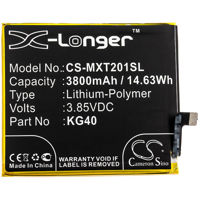 3.85V, 3800mAh, Li-Polymer Battery fits Motorola, G8 Play, Moto G Fast, 14.63Wh