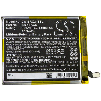 3.85V, 4400mAh, Li-Polymer Battery fits Sony, A102so, Pdx-213, 16.94Wh