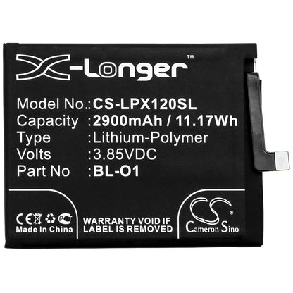 3.85V, 2900mAh, Li-Polymer Battery fits Lg, K20 2019, K8 Plus, 11.165Wh