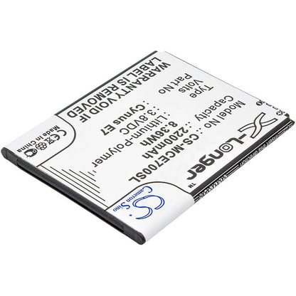 3.8V, 2200mAh, Li-Polymer Battery fits Mobistel, Cynus E7, 8.36Wh