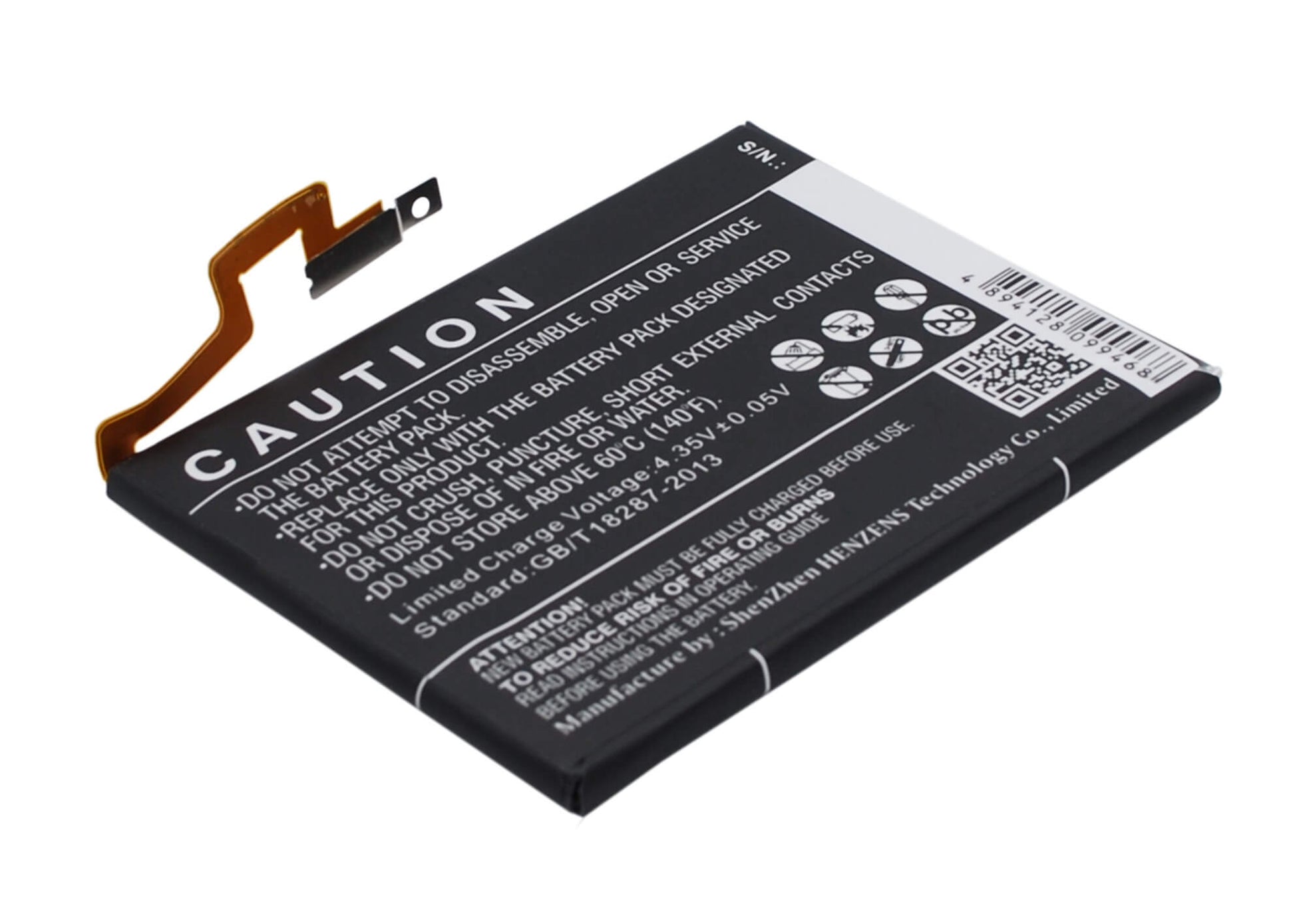 3.8V, 3400mAh, Li-Polymer Battery fits Blackberry, Passport, Passport 4g, 12.92Wh
