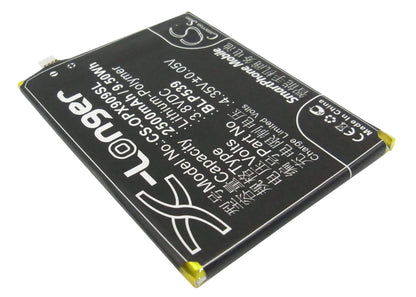 3.8V, 2500mAh, Li-Polymer Battery fits Oppo, Find 5, X909, 9.5Wh