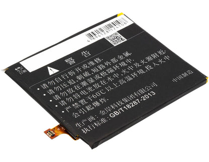 3.85V, 3100mAh, Li-Polymer Battery fits Zte, A2017u, A2017u Dual Sim Lte-a, 11.935Wh