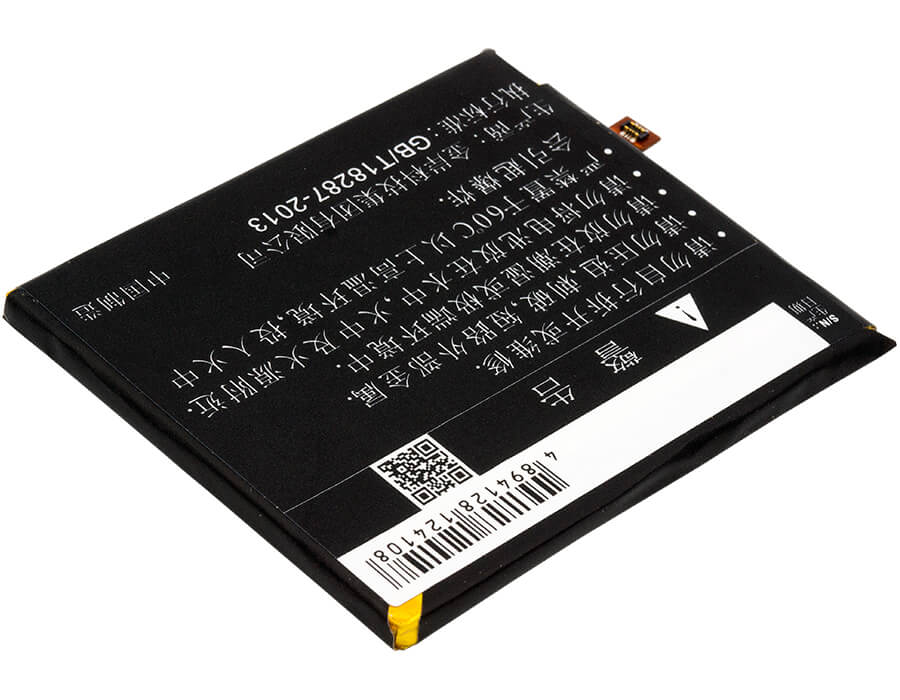 3.85V, 3100mAh, Li-Polymer Battery fits Zte, A2017u, A2017u Dual Sim Lte-a, 11.935Wh