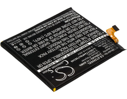 3.85V, 3100mAh, Li-Polymer Battery fits At&t, Blade Spark, Z971, 11.935Wh