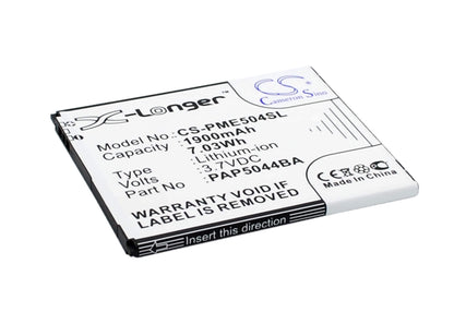 3.7V, 1900mAh, Li-ion Battery fits Prestigio, Multiphone 5044 Duo, Pap5044 Duo, 7.03Wh