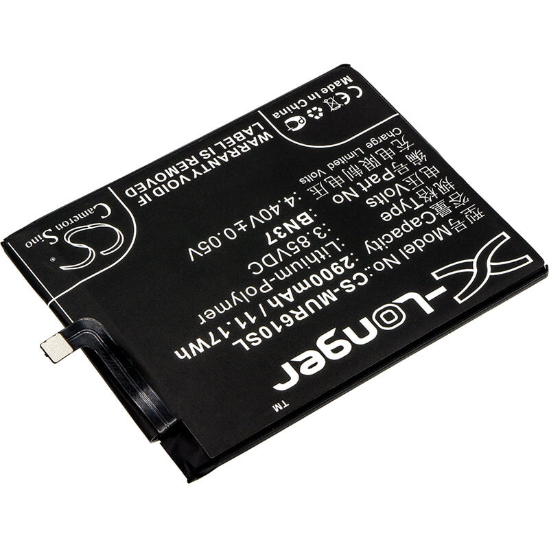 3.85V, 2900mAh, Li-Polymer Battery fits Redmi, 6a, Cereus, 11.165Wh