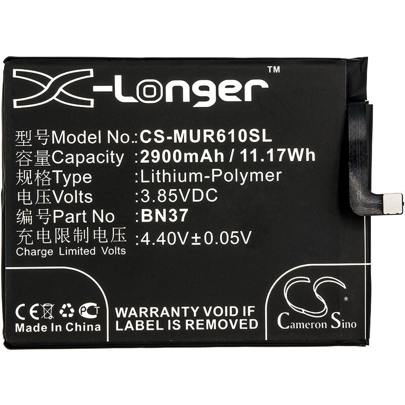 3.85V, 2900mAh, Li-Polymer Battery fits Xiaomi, Cereus, M1804c3cc, 11.165Wh