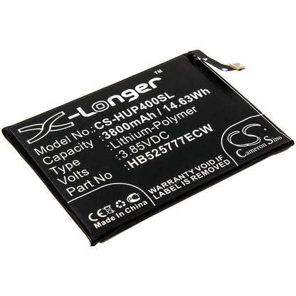 3.85V, 3800mAh, Li-Polymer Battery fits Huawei, Ana-an00, Ana-tn00, 14.63Wh