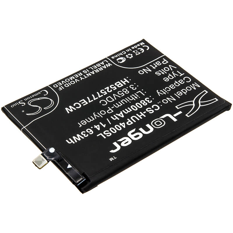3.85V, 3800mAh, Li-Polymer Battery fits Huawei, Ana-an00, Ana-tn00, 14.63Wh