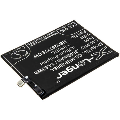 3.85V, 3800mAh, Li-Polymer Battery fits Huawei, Ana-an00, Ana-tn00, 14.63Wh
