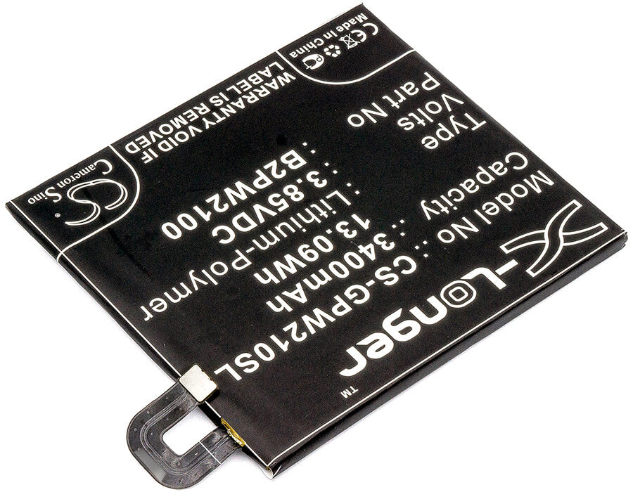 3.85V, 3400mAh, Li-Polymer Battery fits Google, G-2pw2100, G-2pw2100-021-b, 13.09Wh