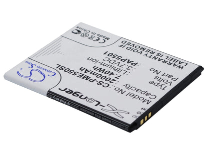 3.7V, 2000mAh, Li-ion Battery fits Prestigio, Multiphone 5501 Duo, Pap5501, 7.4Wh