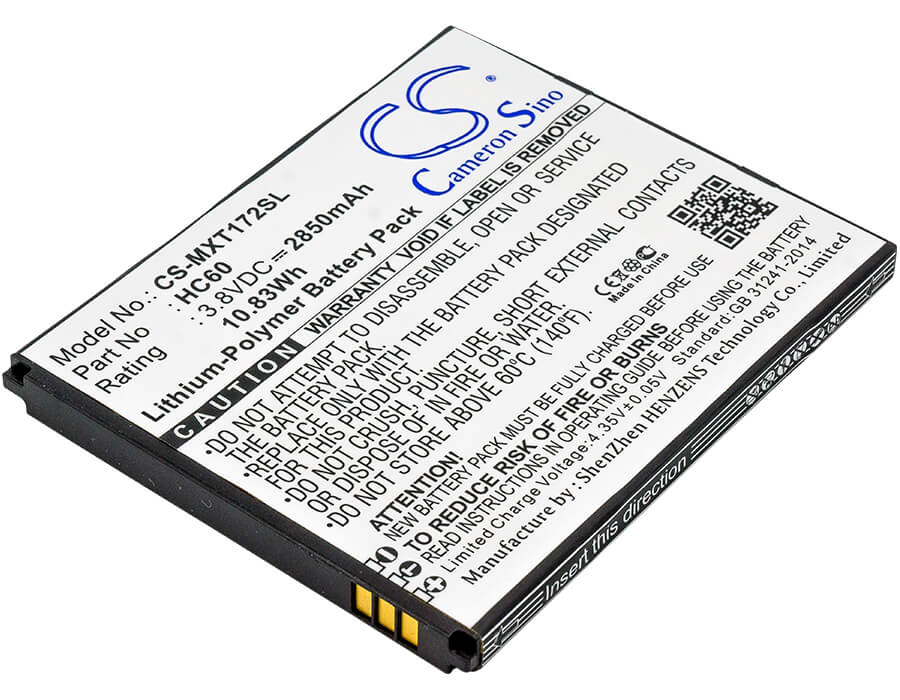 3.8V, 2850mAh, Li-Polymer Battery fits Motorola, Moto C Plus, Moto C Plus Dual Sim, 10.83Wh