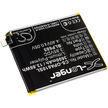 3.85V, 3600mAh, Li-Polymer Battery fits Oneplus, 6t, A6010, 13.86Wh