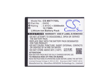 3.8V, 3350mAh, Li-ion Battery fits Motorola, Moto E Power, Moto E3 Power, 12.73Wh