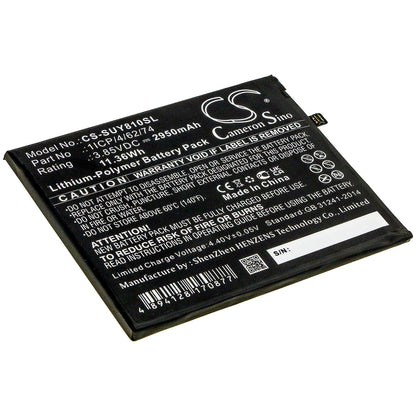 3.85V, 2950mAh, Li-Polymer Battery fits Sugar, Y8 Max, 11.3575Wh