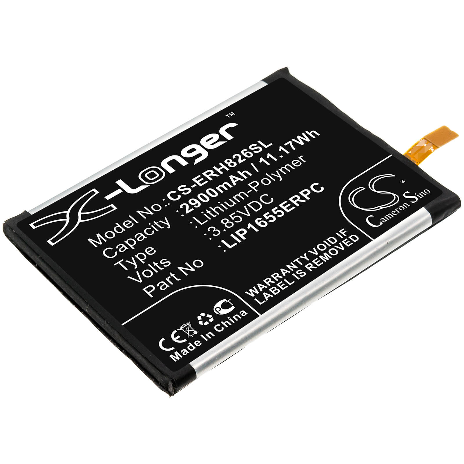 3.85V, 2900mAh, Li-Polymer Battery fits Sony, H8216, H8266, 11.165Wh