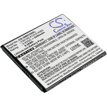 3.8V, 2200mAh, Li-ion Battery fits Gigaset, Gs160, Gs170, 8.36Wh