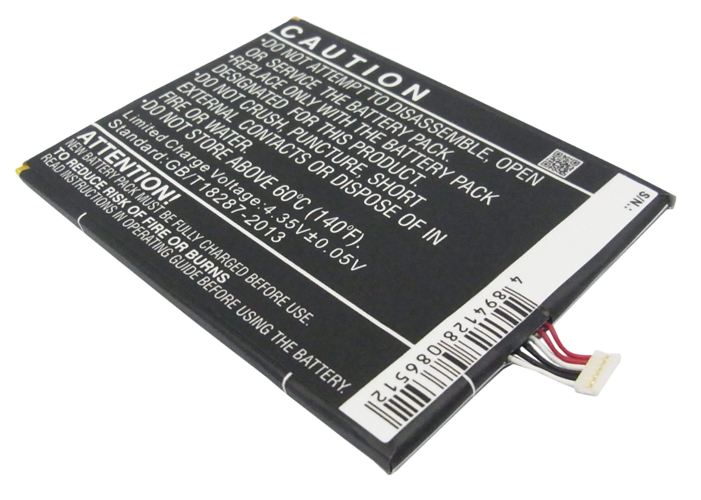3.8V, 2000mAh, Li-Polymer Battery fits Alcatel, 6039s-2aalus7, One Touch Idol 2, 7.6Wh