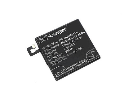 3.85V, 4000mAh, Li-Polymer Battery fits Xiaomi, 2016020, 2016021, 15.4Wh
