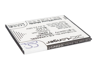 3.7V, 2050mAh, Li-ion Battery fits Lenovo, A620t, A628t, 7.585Wh