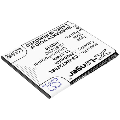 3.85V, 2900mAh, Li-Polymer Battery fits Nokia, 2.2, Nokia 2.2 2019, 11.165Wh