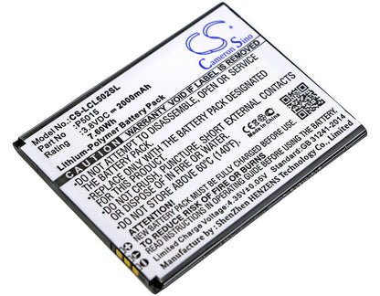 3.8V, 2000mAh, Li-Polymer Battery fits Logicom, L-ite 502, 7.6Wh