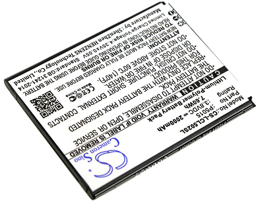 3.8V, 2000mAh, Li-Polymer Battery fits Logicom, L-ite 502, 7.6Wh