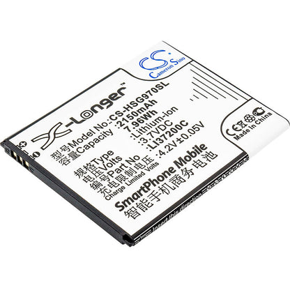 3.7V, 2150mAh, Li-ion Battery fits Hisense, E968, Eg970, 7.955Wh