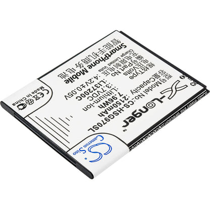 3.7V, 2150mAh, Li-ion Battery fits Hisense, E968, Eg970, 7.955Wh