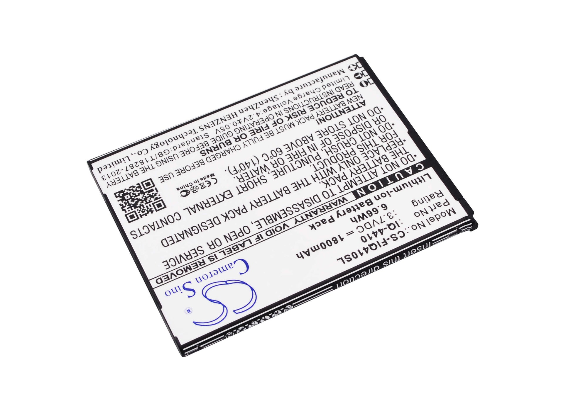 3.7V, 1800mAh, Li-ion Battery fits Fly, Iq-4410, 6.66Wh