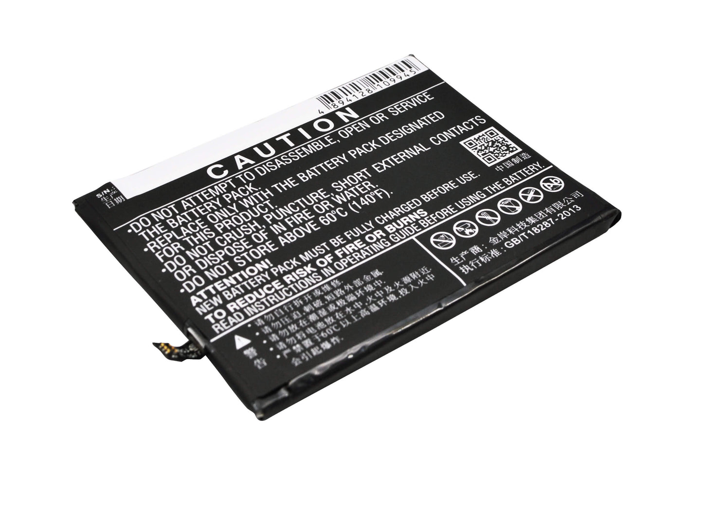 3.8V, 2900mAh, Li-Polymer Battery fits Tcl, 3s, M3g, 11.02Wh