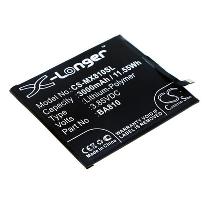 3.85V, 3000mAh, Li-Polymer Battery fits Meizu, M810h, M8c, 11.55Wh