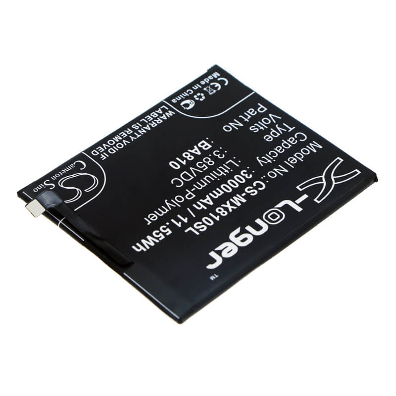 3.85V, 3000mAh, Li-Polymer Battery fits Meizu, M810h, M8c, 11.55Wh
