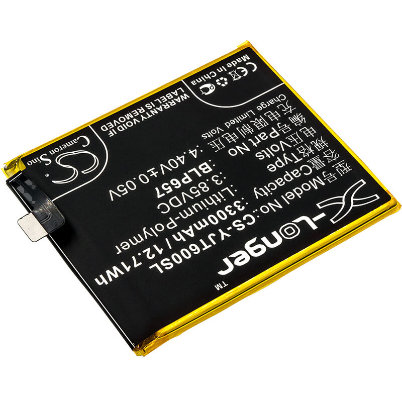 3.85V, 3300mAh, Li-Polymer Battery fits Oneplus, 6, 6 Dual Sim, 12.705Wh