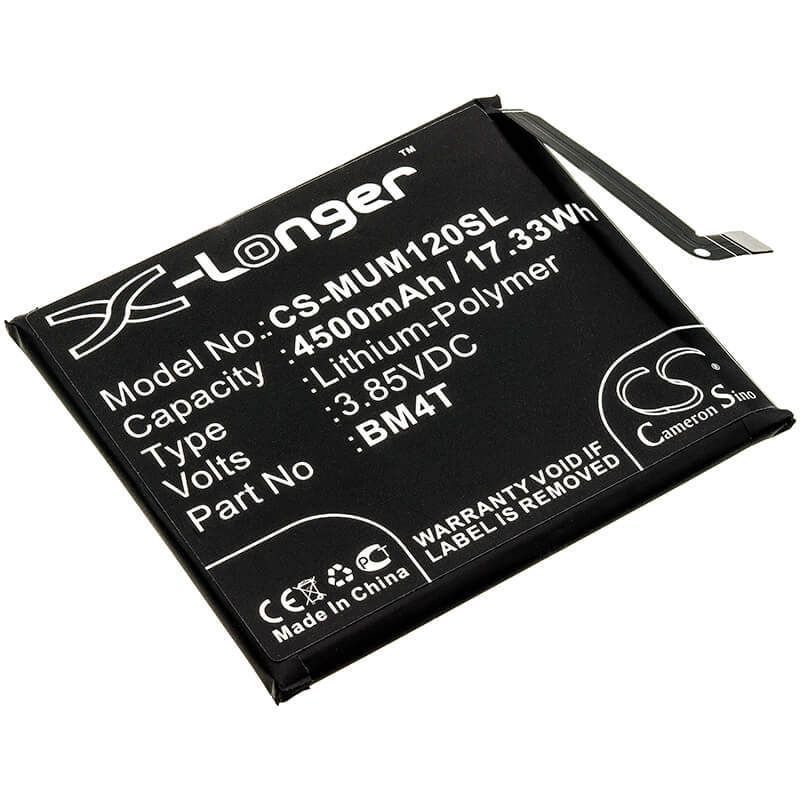 3.85V, 4500mAh, Li-Polymer Battery fits Xiaomi, 10x Pro 5g, M2004j7bc, 17.325Wh