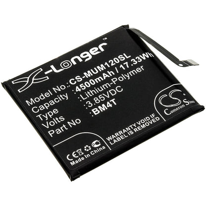 3.85V, 4500mAh, Li-Polymer Battery fits Xiaomi, 10x Pro 5g, M2004j7bc, 17.325Wh