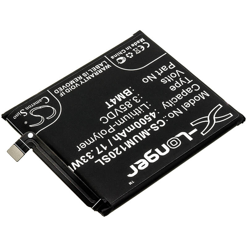 3.85V, 4500mAh, Li-Polymer Battery fits Xiaomi, 10x Pro 5g, M2004j7bc, 17.325Wh