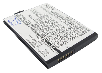 3.7V, 2000mAh, Li-ion Battery fits Htc, Advantage X7500, Athena 100, 7.4Wh