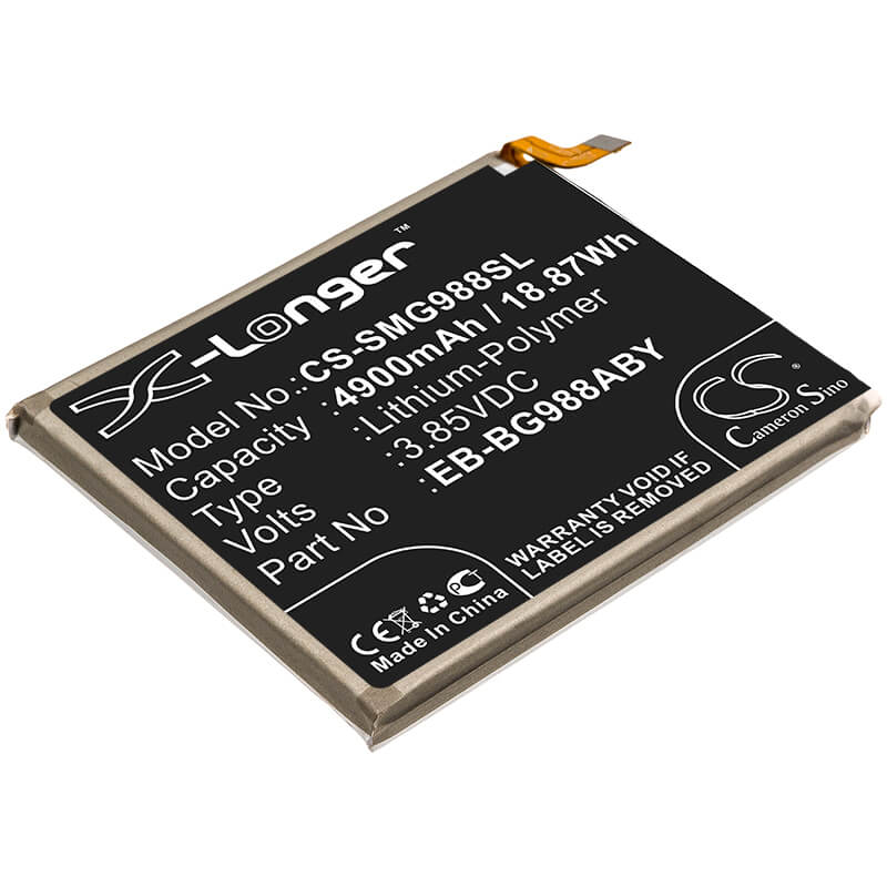 3.85V, 4900mAh, Li-Polymer Battery fits Samsung, Galaxy S20 Ultra, Galaxy S20 Ultra 5g, 18.865Wh