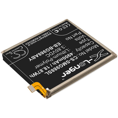 3.85V, 4900mAh, Li-Polymer Battery fits Samsung, Galaxy S20 Ultra, Galaxy S20 Ultra 5g, 18.865Wh