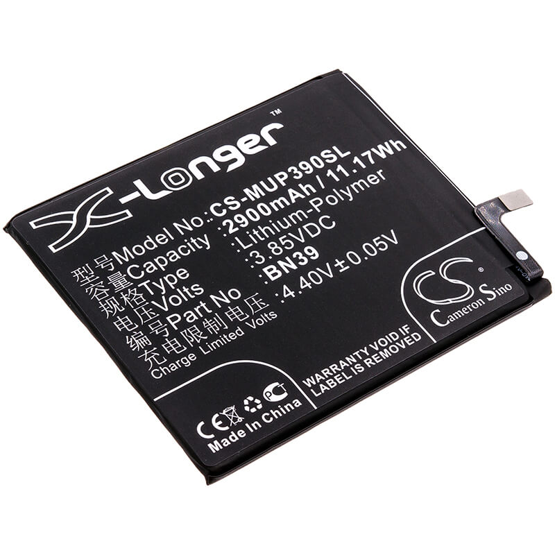 3.85V, 2900mAh, Li-Polymer Battery fits Xiaomi, M1901f9e, M1901f9t, 11.165Wh