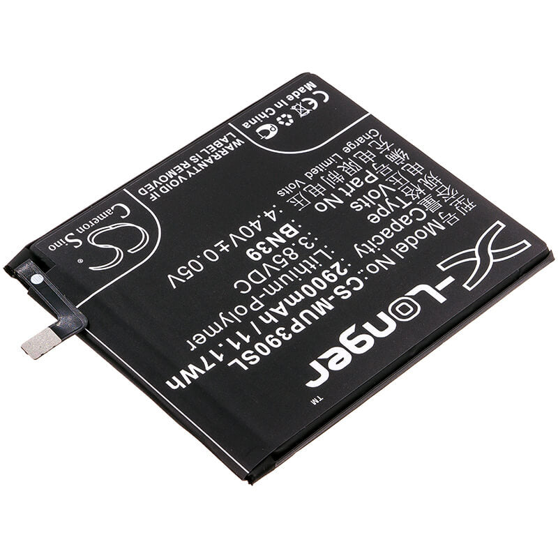 3.85V, 2900mAh, Li-Polymer Battery fits Xiaomi, M1901f9e, M1901f9t, 11.165Wh