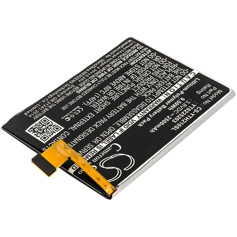 3.8V, 2500mAh, Li-Polymer Battery fits Yota, Yotaphone 2, 9.5Wh