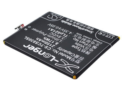 3.8V, 2150mAh, Li-Polymer Battery fits Tcl, S830u, S838m, 8.17Wh