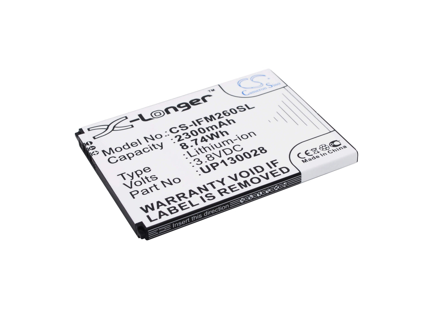 3.8V, 2300mAh, Li-ion Battery fits Infocus, In260, In310, 8.74Wh